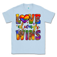 Dusty Blue love always wins Classic Tee - JahusDesignShop
