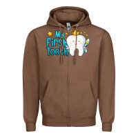 Chestnut my first tooth tooth fairy Zipper Hoodie - Jasminsmagicworld