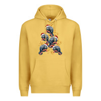 Antique Gold Christmas Tree With Manatee Premium Hoodie - LillyAllenDesigns