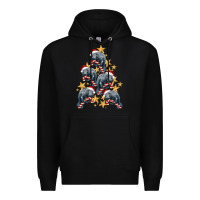 Black Christmas Tree With Manatee Premium Hoodie - LillyAllenDesigns