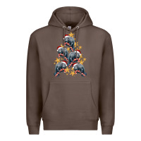 Coffee Christmas Tree With Manatee Premium Hoodie - LillyAllenDesigns