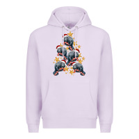 Lilac Christmas Tree With Manatee Premium Hoodie - LillyAllenDesigns