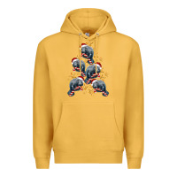 Mustard Christmas Tree With Manatee Premium Hoodie - LillyAllenDesigns