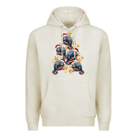 Oatmeal Heather Christmas Tree With Manatee Premium Hoodie - LillyAllenDesigns