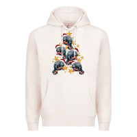 Pale Pink Christmas Tree With Manatee Premium Hoodie - LillyAllenDesigns