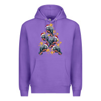 Purple Christmas Tree With Manatee Premium Hoodie - LillyAllenDesigns