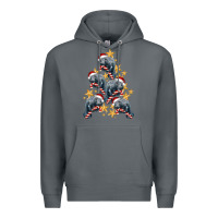Rock Christmas Tree With Manatee Premium Hoodie - LillyAllenDesigns