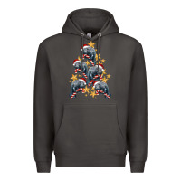 Smoke Christmas Tree With Manatee Premium Hoodie - LillyAllenDesigns