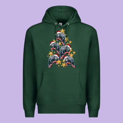 Christmas Tree With Manatee Premium Hoodie Designed By Lillyallendesigns