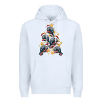 White Christmas Tree With Manatee Premium Hoodie - LillyAllenDesigns