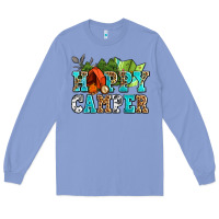 Colony Blue happy camper with trees and map Long Sleeve Tee - AdoDesignShop