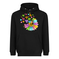 Black sunflower love hugs Heavyweight Hoodie - MaliasSmallBusiness
