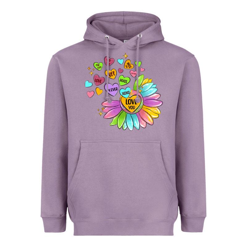 Sunflower Love Hugs Heavyweight Hoodie by MaliasSmallBusiness | Teevron