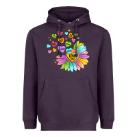 Plum sunflower love hugs Heavyweight Hoodie - MaliasSmallBusiness