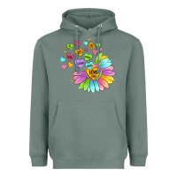 Sage sunflower love hugs Heavyweight Hoodie - MaliasSmallBusiness