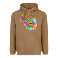 Toasted Coconut sunflower love hugs Heavyweight Hoodie - MaliasSmallBusiness