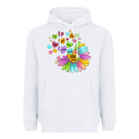 White sunflower love hugs Heavyweight Hoodie - MaliasSmallBusiness
