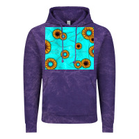 Cloud Purple turquoise gemstone sunflower Vintage Hoodie - JahusDesignShop