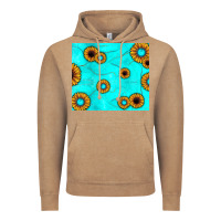Turquoise Gemstone Sunflower Vintage Hoodie | Teevron