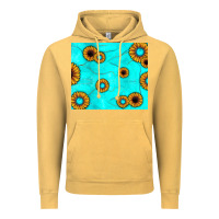 Vintage Mustard turquoise gemstone sunflower Vintage Hoodie - JahusDesignShop