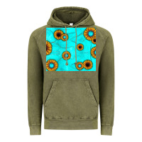 Vintage Olive turquoise gemstone sunflower Vintage Hoodie - JahusDesignShop