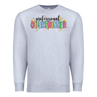 Heather Grey professional overthinker Premium Sweatshirt - MaliasSmallBusiness