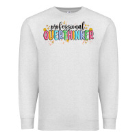 Oatmeal Heather professional overthinker Premium Sweatshirt - MaliasSmallBusiness