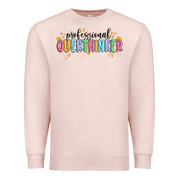 Pale Pink professional overthinker Premium Sweatshirt - MaliasSmallBusiness