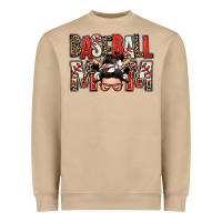Baseball Mom Messy Bun Heavyweight Sweatshirt | Teevron
