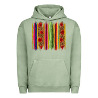Pigment Oil Green Mexico Serape Brushstroke Urban Hoodie - texasbilliewilder