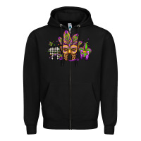 Black mardi gras teeth dental assistant Zipper Hoodie - Jasminsmagicworld