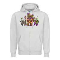 Dove Grey mardi gras teeth dental assistant Zipper Hoodie - Jasminsmagicworld
