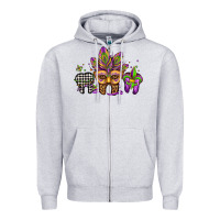 Heather Grey mardi gras teeth dental assistant Zipper Hoodie - Jasminsmagicworld