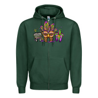 Sports Green mardi gras teeth dental assistant Zipper Hoodie - Jasminsmagicworld