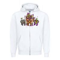 White mardi gras teeth dental assistant Zipper Hoodie - Jasminsmagicworld