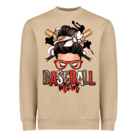 Mushroom baseball mom messy bun Heavyweight Sweatshirt - Zillion Design Studio