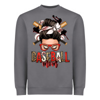 Storm baseball mom messy bun Heavyweight Sweatshirt - Zillion Design Studio