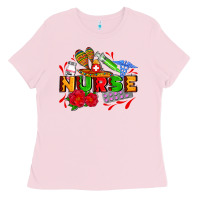 Bubblegum Pink mexican nurse Ladies Tee - AdoDesignShop