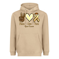 Mushroom Peace love cure Bone Cancer Heavyweight Hoodie - NancyCooperArtShop