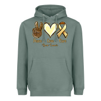 Sage Peace love cure Bone Cancer Heavyweight Hoodie - NancyCooperArtShop