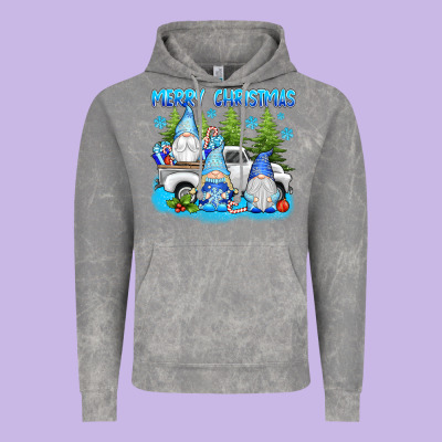 Merry Christmas Gnomies Vintage Hoodie Designed By Texasbilliewilder