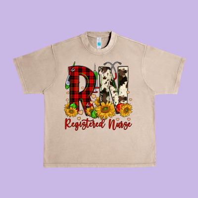 Christmas Rn Registered Nurse Urban Heavy Tee Designed By Fadigitalartstudio