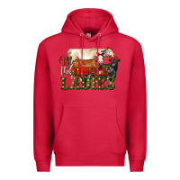 Cardinal all the jingle ladies christmas cows Premium Hoodie - LillyAllenDesigns