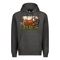 Charcoal Heather all the jingle ladies christmas cows Premium Hoodie - LillyAllenDesigns