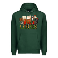 Sports Green all the jingle ladies christmas cows Premium Hoodie - LillyAllenDesigns