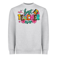 Heather Grey best teacher ever Heavyweight Sweatshirt - Zillion Design Studio
