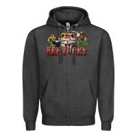 Charcoal Heather kentucky Zipper Hoodie - NancyCooperArtShop