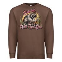 Chestnut cute but will fight you racoon western Premium Sweatshirt - NancyCooperArtShop
