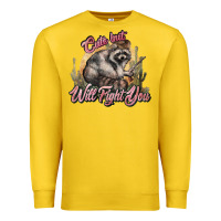 Lemon cute but will fight you racoon western Premium Sweatshirt - NancyCooperArtShop