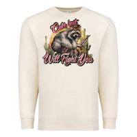 Sandshell cute but will fight you racoon western Premium Sweatshirt - NancyCooperArtShop